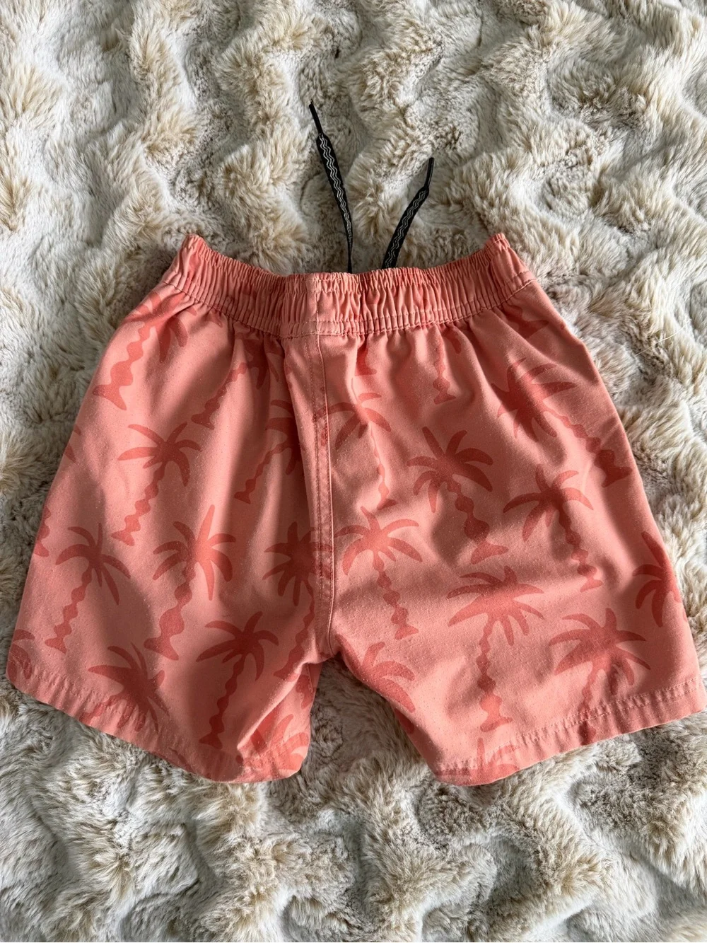 Coral Palm Print Swim Shorts